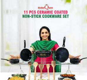 11 Pcs Ceramic Coated Nonstick Cookware Set (11CCNC1)